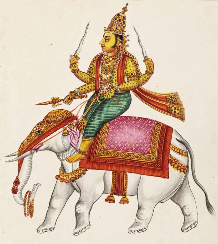 Indra es considerado el rey de los dioses en las escrituras sagradas. 