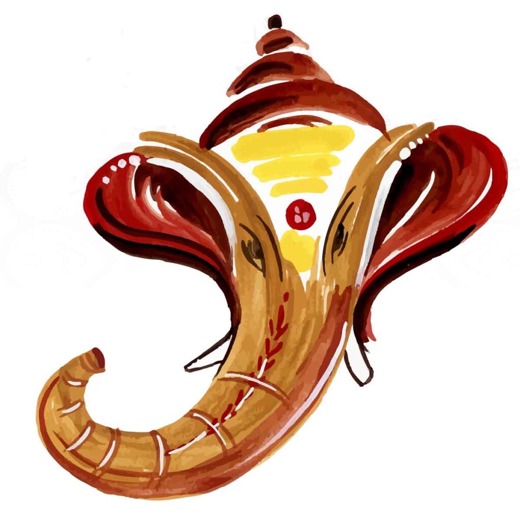 Ganesha es conocido por distintos nombres como Ganapati. 