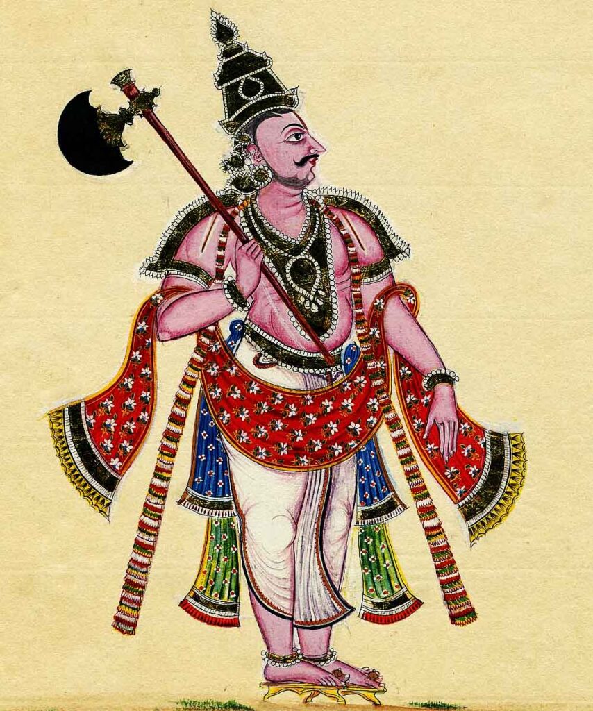 Parashurama es un gran guerrero. Sexto avatar de lord Vishnú.
