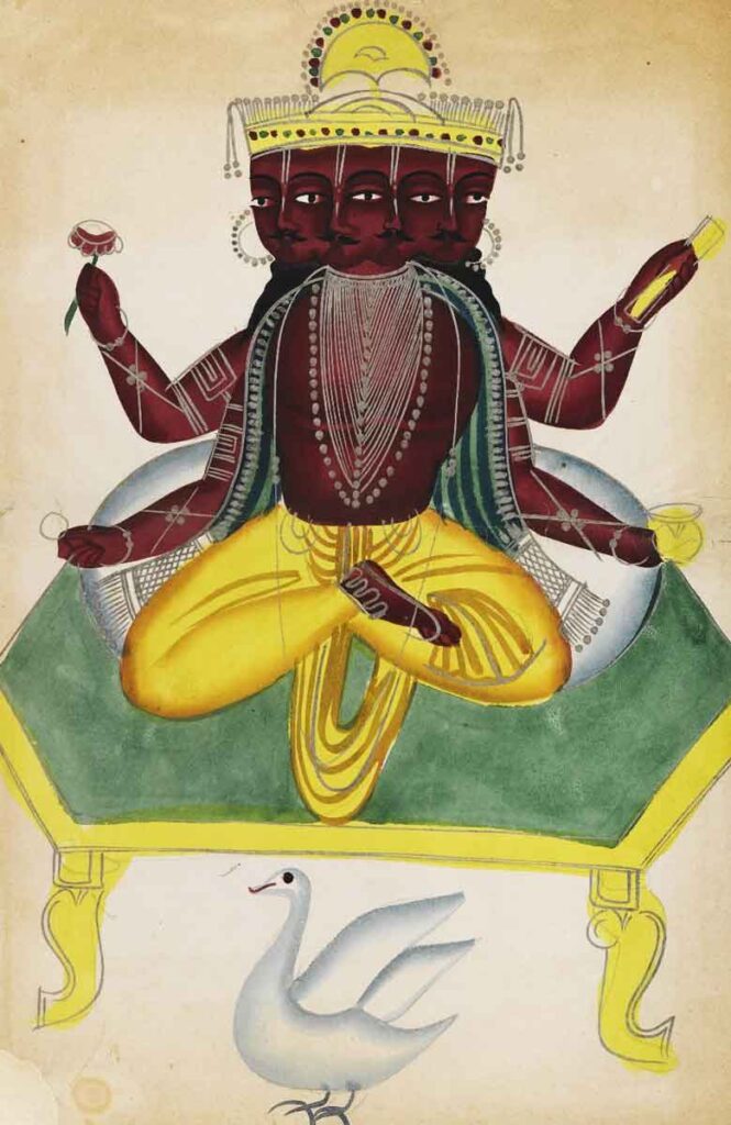 Brahma, el dios creador en el hinduismo. 